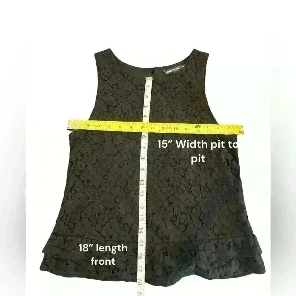 Banana Republic Madmen Black Lace Tank small - Picture 5 of 12